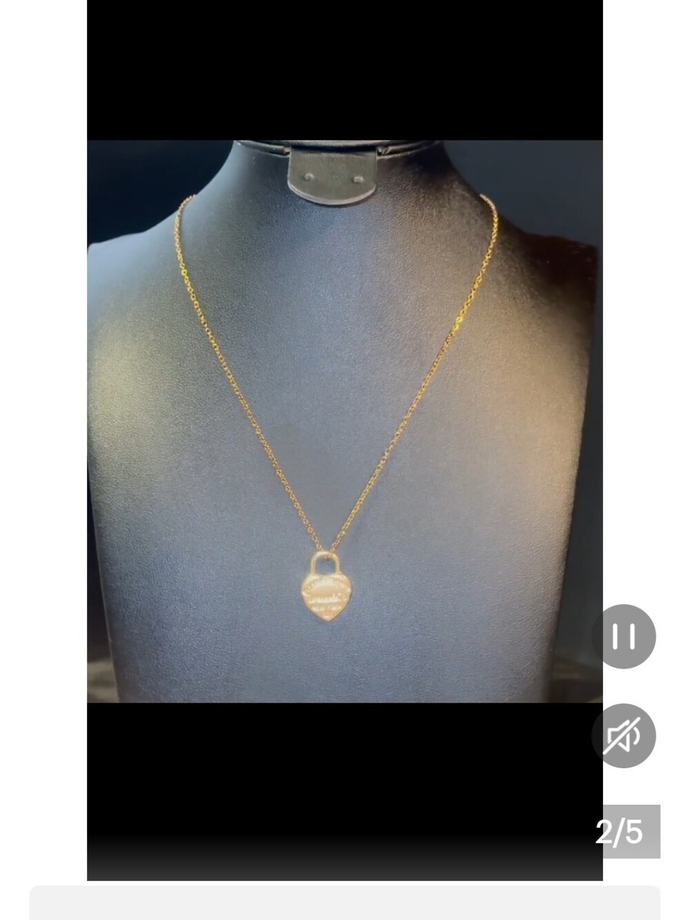 Delicate Gold Heart Padlock Necklace